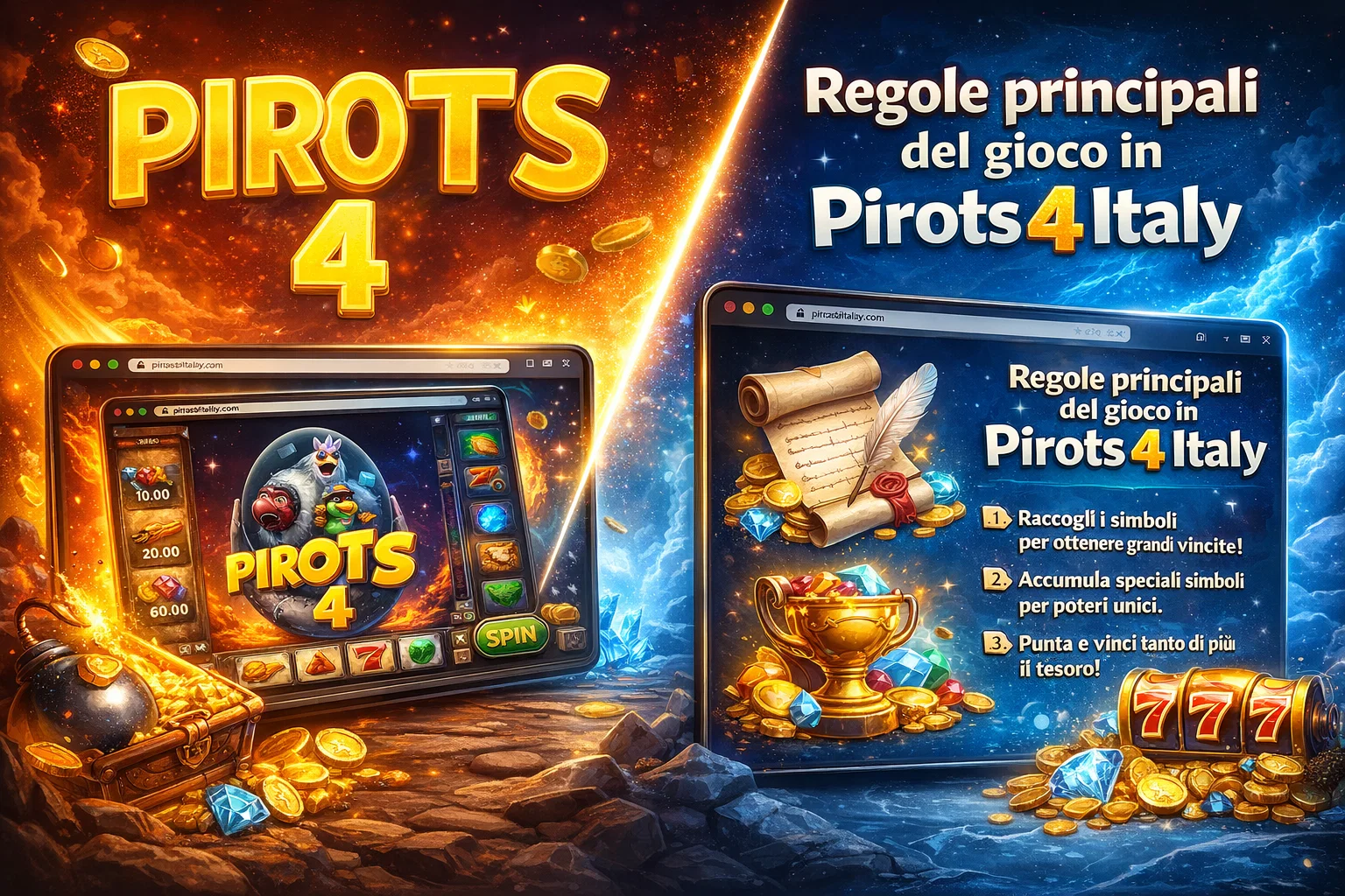 Regole principali del gioco in Pirots 4 Italy