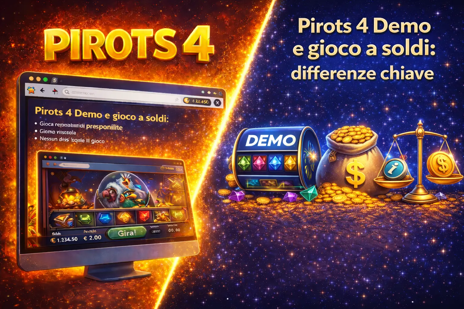 Pirots 4 Demo e gioco a soldi: differenze chiave