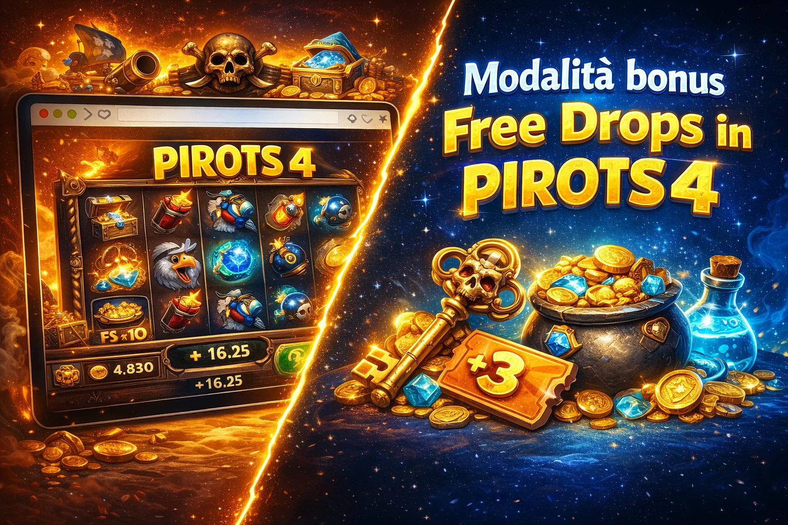 Modalità bonus Free Drops in Pirots 4