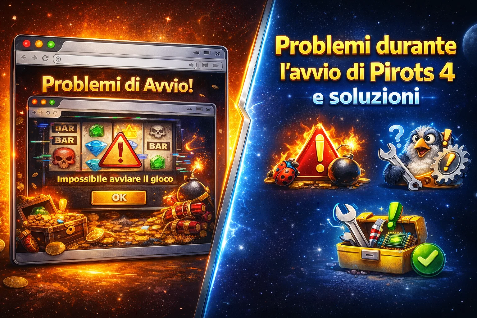 Problemi durante l'avvio di Pirots 4 e soluzioni
